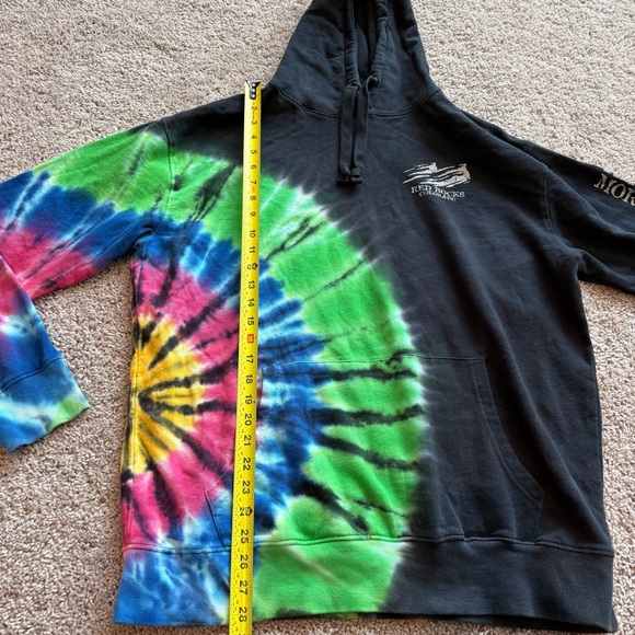 Red Rocks Amphitheater Colorado Colorful Tie-Dye Hoodie Size XL - Picture 4 of 8